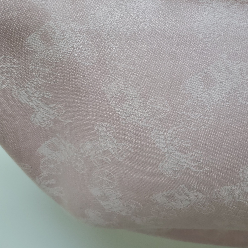 BNWT Coach Extra Fine Wool Rectangular Scarf In Blush Pink - Picture 3 of 6